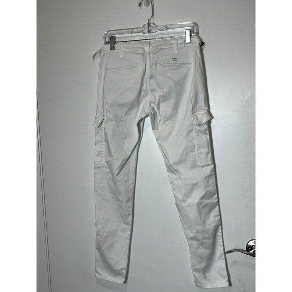 AG Adriano Goldschmied White Cargo Pants Size 27 Skinny Straight Womens - Picture 3 of 7